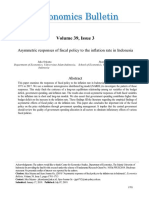 Fiscal policy responses to inflation in Indonesia