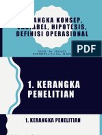 Kerangka Konsep, Variabel, Hipotesis, Definisi Operasional