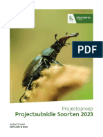 Projectoproep Projectsubsidie Soorten 2023