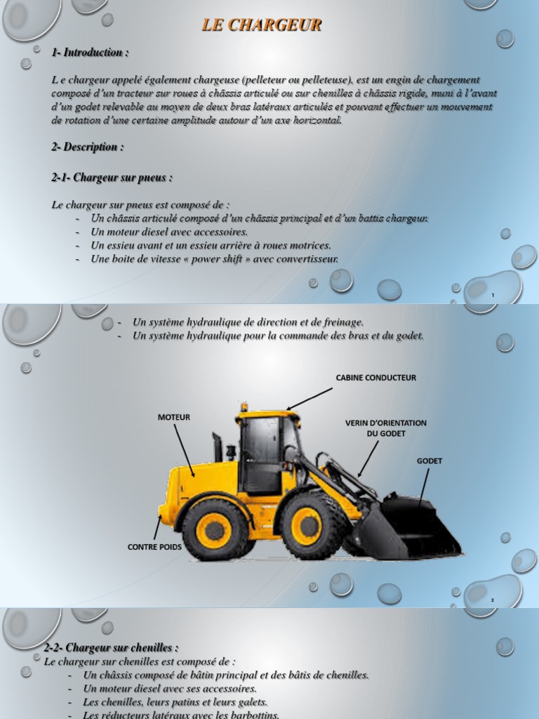 Fonctionnement et utilisation d'une chargeuse | PDF | Chargeur sur ...