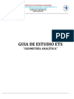Guia de Estudio Ets: "Geometría Analítica"