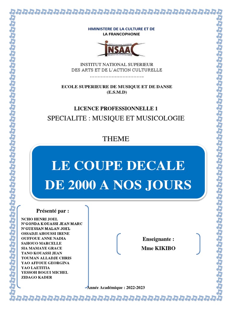 Page De Garde Cahier Du Jour Opera Page de Garde Esmd (2) 2 | PDF