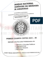 CEPRE UNTRM 2023-IB - 1er Examen 2