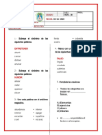 Entretener: Grado Fecha Examen de Razonamiento Verbal Profesor (A) : Diana Flores Luyo Alumno (A)