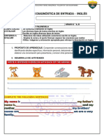 Evaluación Diagnóstica de Entrada Inglés 2°a, B