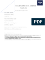 Inscripción Aspirantes Sin Dni Argentino: TRAMITE: 6765