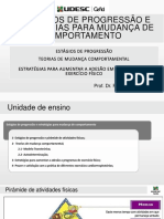 Estágios de Progressão E Estratégias para Mudança de Comportamento