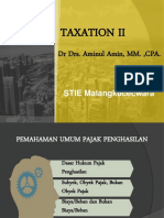 Taxation Ii: DR Drs. Aminul Amin, MM., CPA