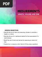 Mesurements: Length, Volume and Time