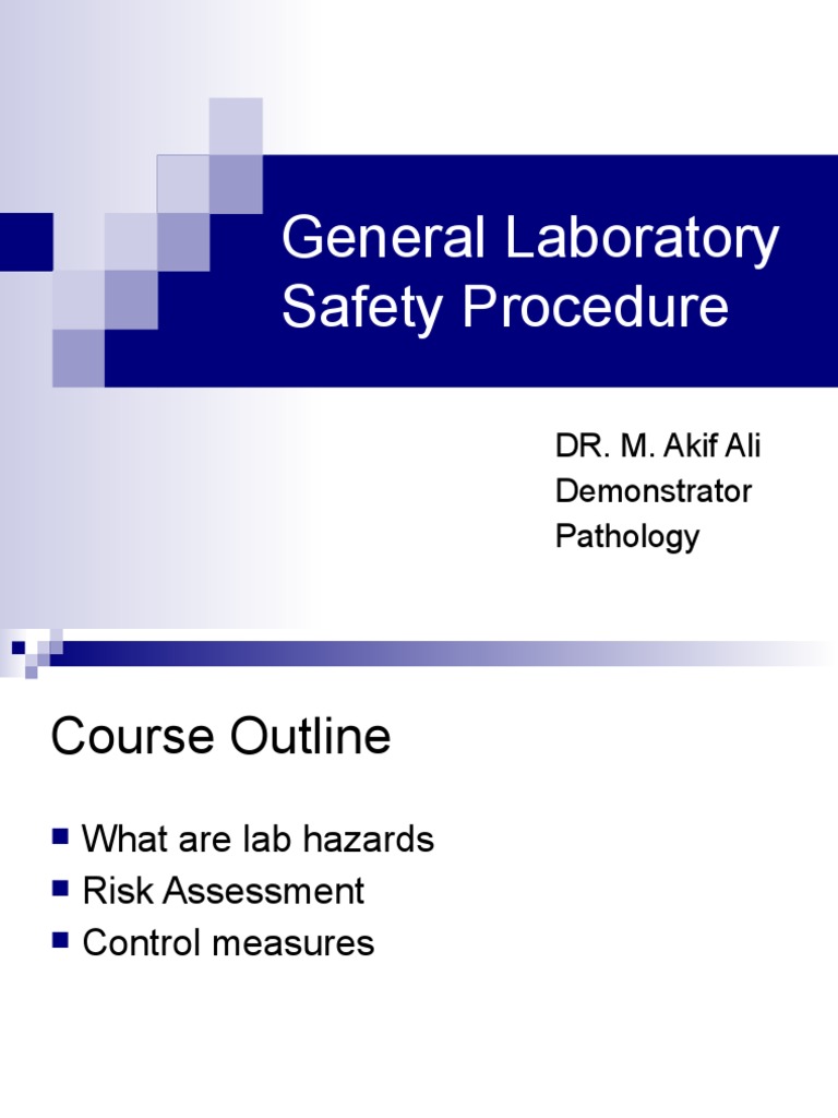 General Laboratory Safety Procedure PDF Laboratories Hazards