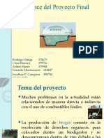 1er Avance Del Proyecto Final: Biogas