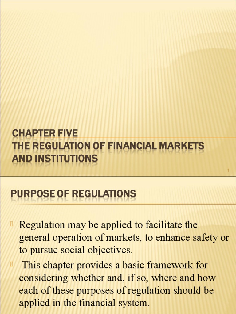Financial Regulation and Market Stability | PDF | Market Liquidity ...