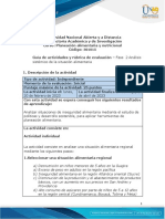 Guia de Actividades y Rúbrica de Evaluación - Unidad 1 - Fase 2 - Análisis Sistémico de La Situación Alimentaria