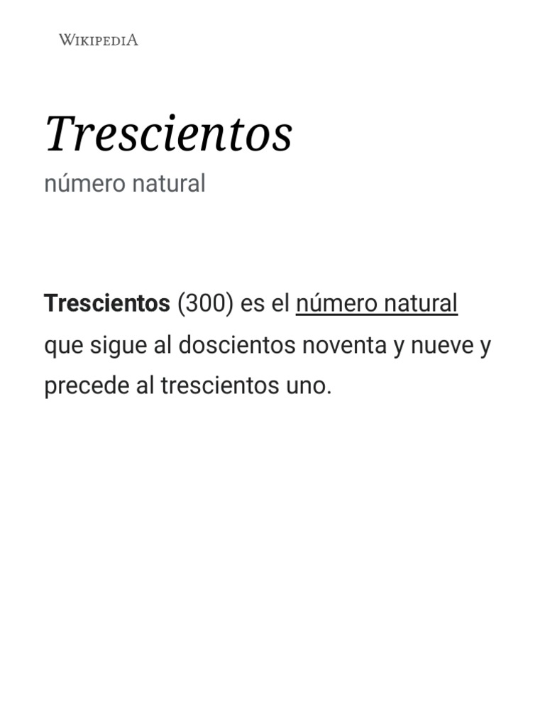 Trescientos Un número natural compuesto con propiedades matemáticas