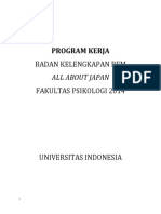 Badan Kelengkapan Bem Fakultas Psikologi 2014: Program Kerja