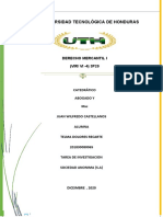 Universidad Tecnológica de Honduras: Derecho Mercantil I (VIR/ VI - 4) 3P20