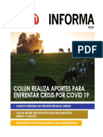 Informa: Colun Realiza Aportes para Enfrentar Crisis Por Covid 19