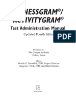 Fitnessgram / Activitygram: Test Administration Manual