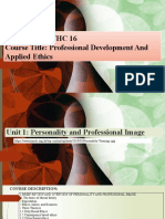 Course Code: THC 16 Course Title: Professional Development and Applied Ethics