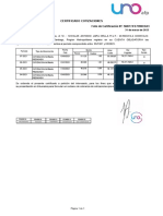 Certificado Cotizaciones: Folio de Certificación Nº: 5607C1FE7390CDA3