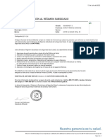 Carta de Afiliación Al Régimen Subsidiado: Nuestra Ganancia Es Tu Salud