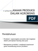 Perencanaan Produksi Dalam Agrobisnis