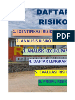 Identifikasi Risiko 2. Analisis Risiko 3. Analisis Kecukupan Rencana 4. Daftar Lengkap Risiko 5. Evaluasi Risiko 6. Profil Risiko