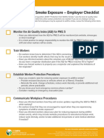 Wildfire Smoke Exposure - Employer Checklist: Monitor The Air Quality Index (AQI) For PM2.5