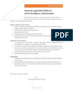 Protocolo de Seguridad COVID-19 Atenciones Psicológicas y Nutricionales