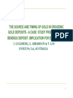 The Source and Timing of Gold in Orogenic Gold Deposits - A Case Study From The Giant Bendigo Deposit. Implication For Exploration