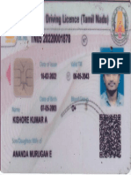 Kishore Driving Licence