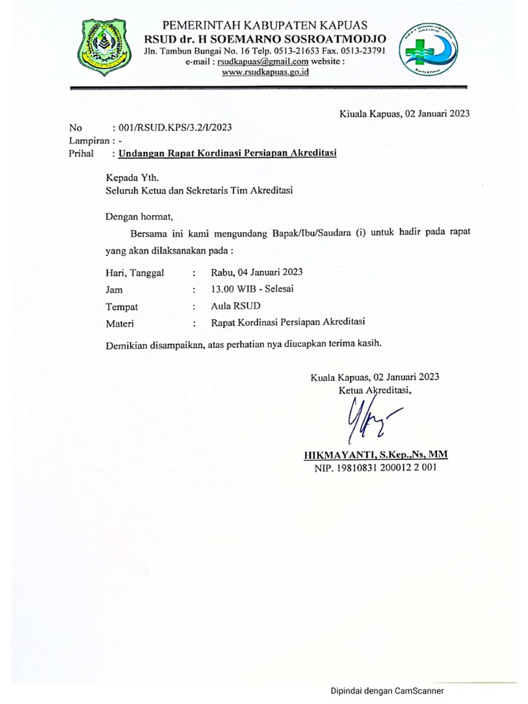 Undangan Rapat | PDF