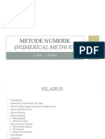Metode Numerik (Numerical Method) : 2 Sks - Teori