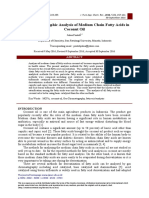 Gas Chromatographic Analysis of Medium Chain Fatty Acids in Coconut Oil