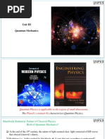 Unit III Quantum Mechanics