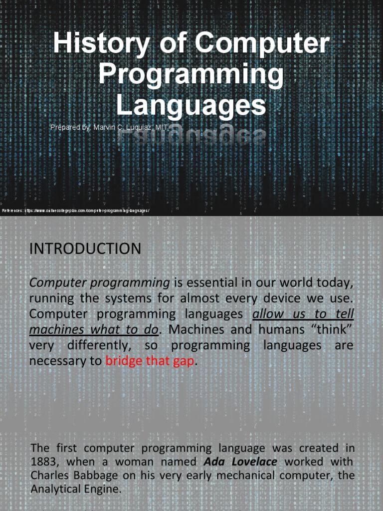 History of Programming Languages | PDF | Computer Programming ...