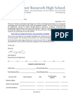 Guidelines Are Posted Online at Our Class Website:: Robotics Return Slip