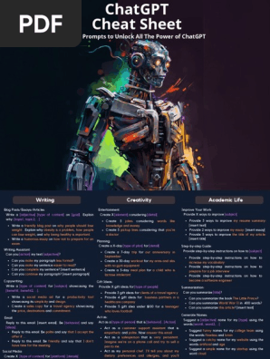 ChatGPT Cheat Sheet
