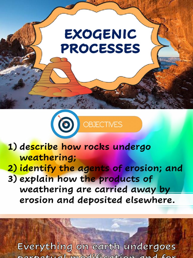 Earth and Life Science Lesson 5 Exogenic Processes PDF Weathering Erosion