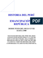Historia Del Peru Emancipacion y Republica