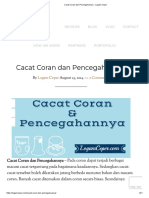 Cacat Coran Dan Pencegahannya - Logam Ceper