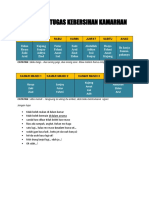 Jadwal Petugas Kebersihan Kamar