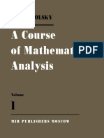 A Course of Mathematical Analysis: S. M. Nikolsky