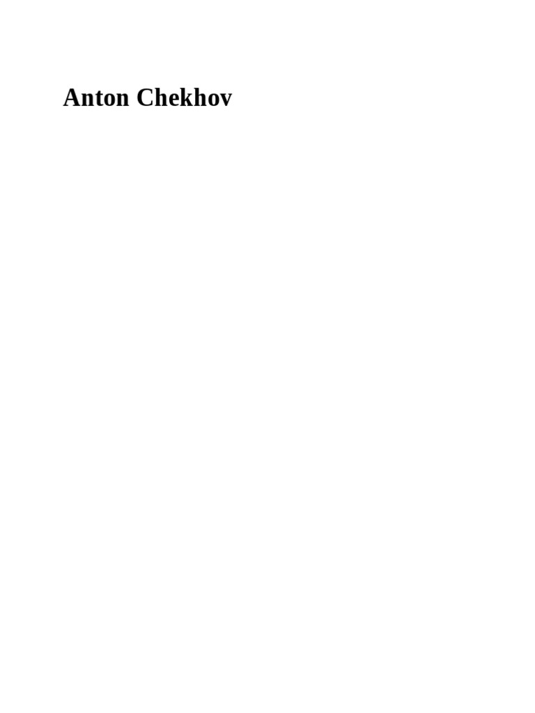 Anton Chekhov | PDF