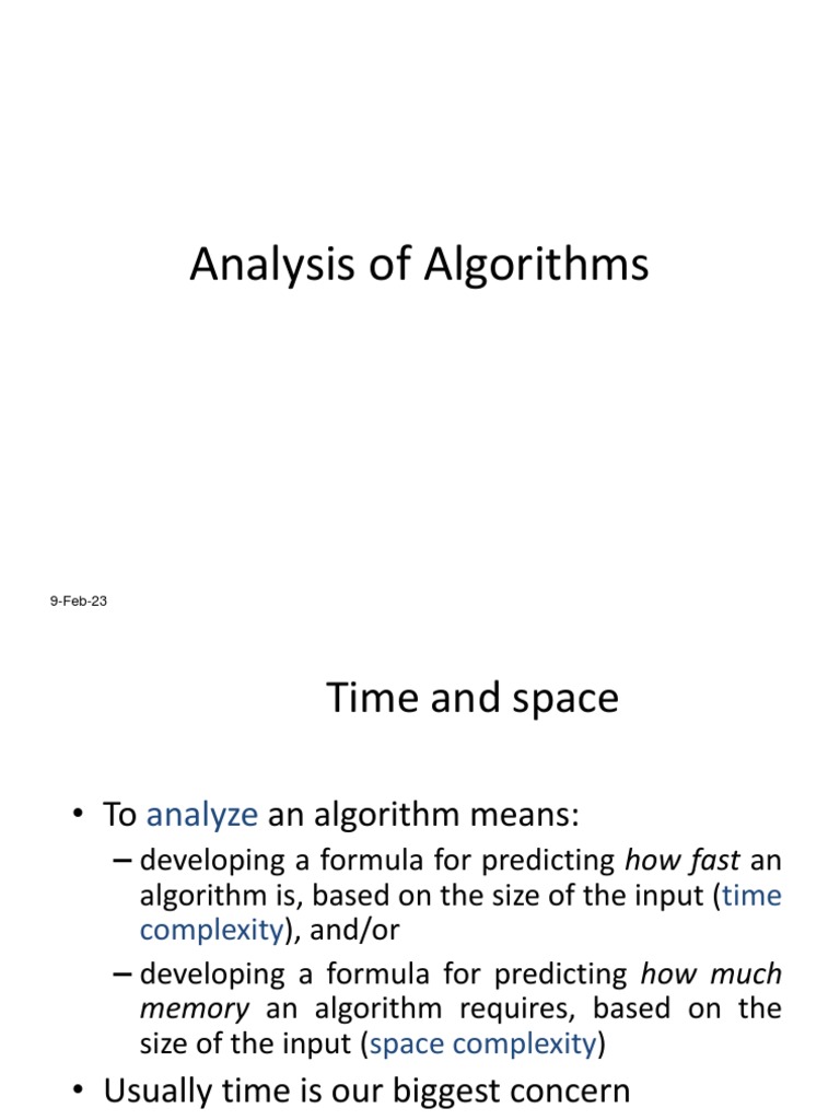 Lecture 4 DAA | PDF | Time Complexity | Computer Science