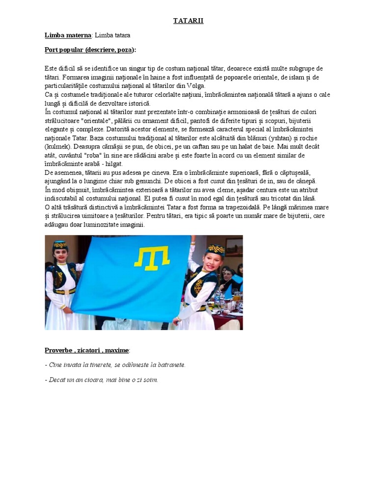 Informatii Despre Tatari | PDF