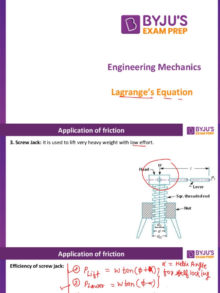 Class Lagrange Equation PDF