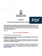 Notice: University of Mumbai Department of Law