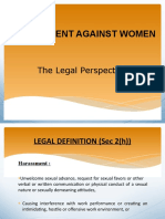 Harassment Against Women: The Legal Perspective