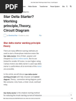 Star Delta Starter - Working Principle, Theory, Circuit Diagram